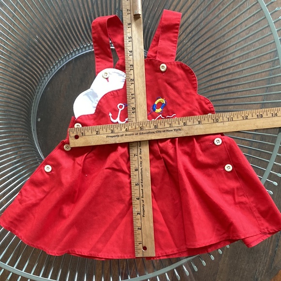 Vintage nautical sailor sun dress size 12-18 months - Picture 4 of 8